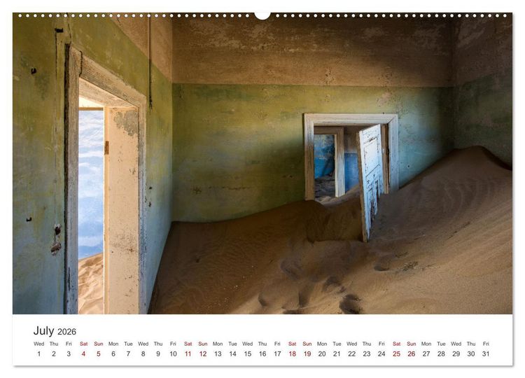 Produktbild: Kolmanskop Sand storm in town (Wall Calendar 2026 DIN A2 landscape), CALVENDO 12 Month Wall Calendar