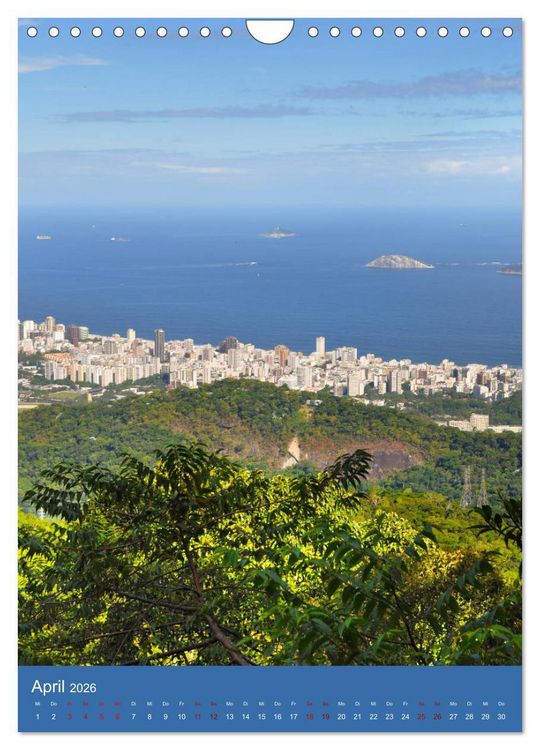 Produktbild: Erlebe mit mir Rio de Janeiro (Wandkalender 2026 DIN A4 hoch), CALVENDO Monatskalender