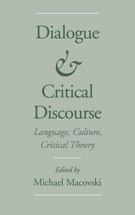 Produktbild: Dialogue and Critical Discourse