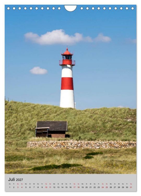 Produktbild: Leuchtt&uuml;rme an der Nordsee (Wandkalender 2027 DIN A4 hoch), CALVENDO Monatskalender