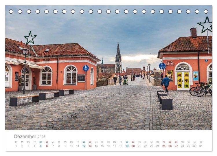 Produktbild: Regensburg - Welterbestadt an der Donau (Tischkalender 2026 DIN A5 quer), CALVENDO Monatskalender
