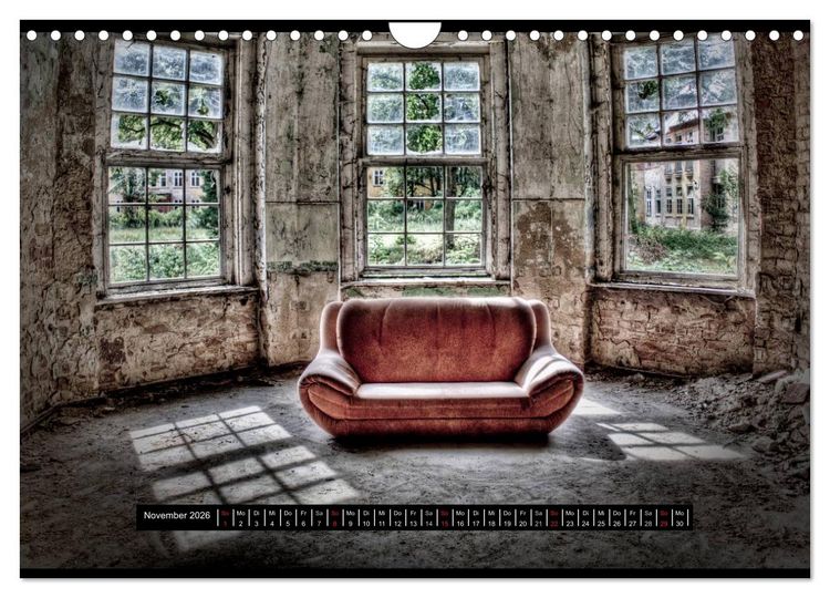 Produktbild: Lost Places, Vergessene Orte / AT-Version (Wandkalender 2026 DIN A4 quer), CALVENDO Monatskalender