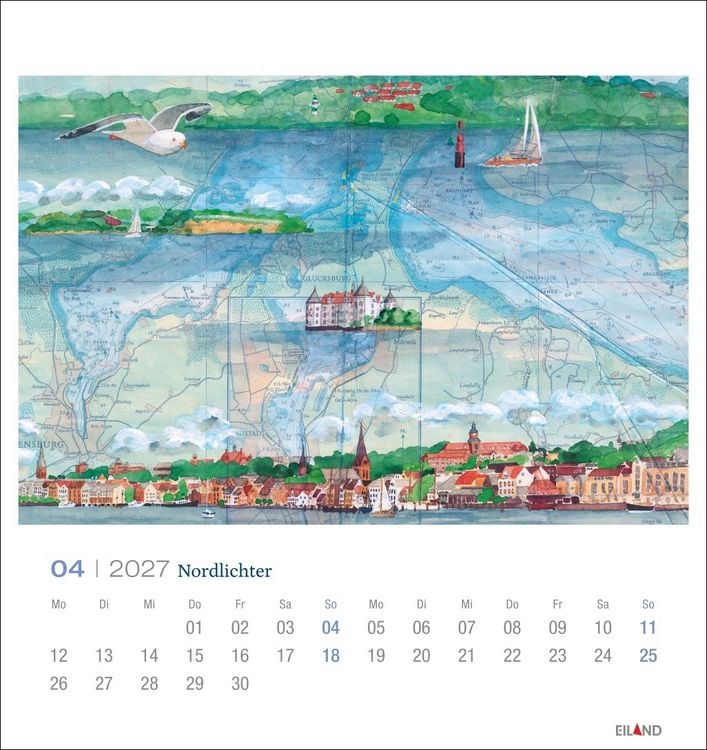 Produktbild: Nordlichter - See(h)karten Postkartenkalender 2027