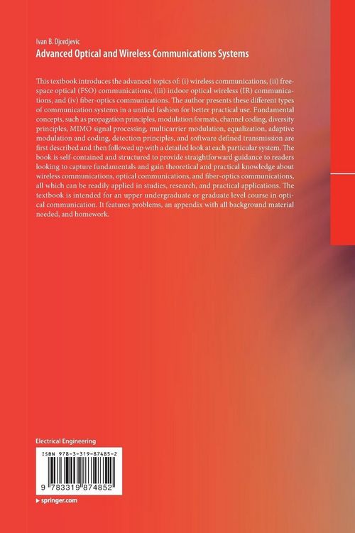 Produktbild: Advanced Optical and Wireless Communications Systems