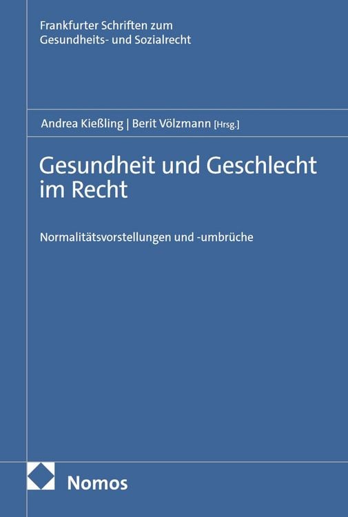 Produktbild: Gesundheit und Geschlecht im Recht