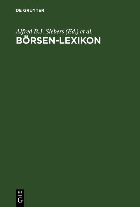 Produktbild: B&ouml;rsen-Lexikon