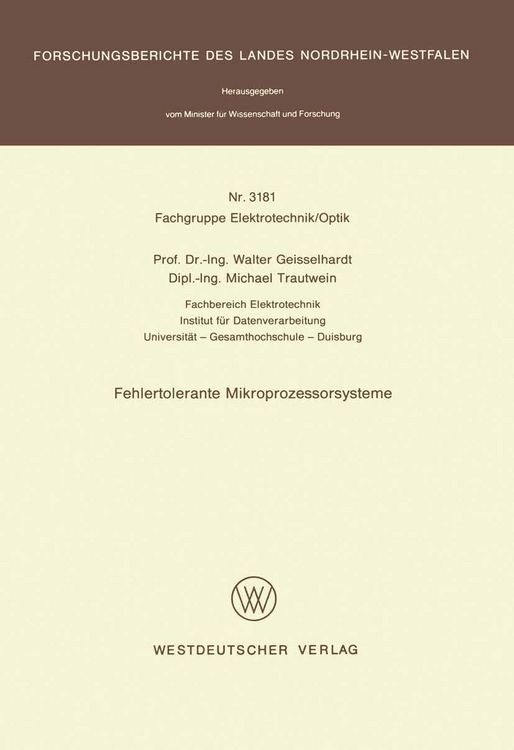 Produktbild: Fehlertolerante Mikroprozessorsysteme