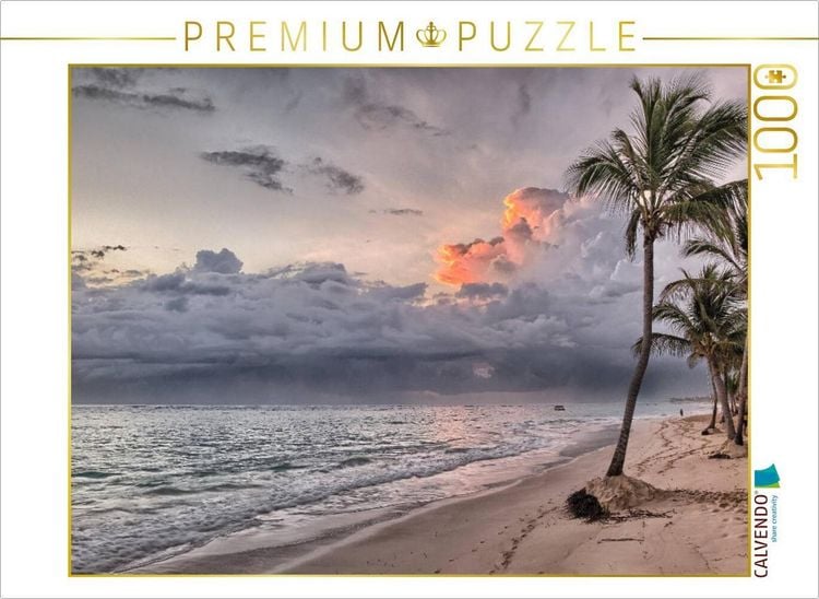 Produktbild: CALVENDO Puzzle Palmenstrand in der Karibik | 1000 Teile Lege-Gr&ouml;&szlig;e 64x48cm Foto-Puzzle f&uuml;r gl&uuml;ckliche Stunden