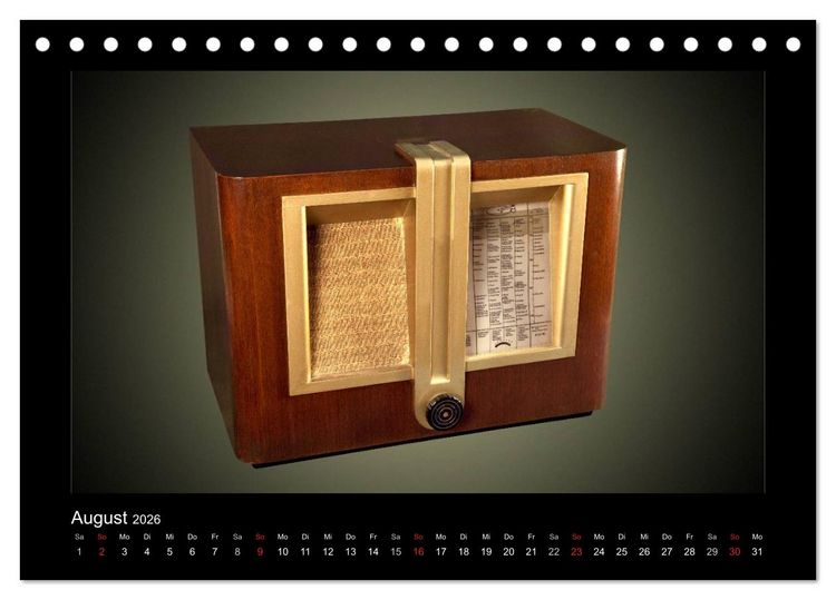 Produktbild: Dampfradios - Antike Radios mit Patina (Tischkalender 2026 DIN A5 quer), CALVENDO Monatskalender