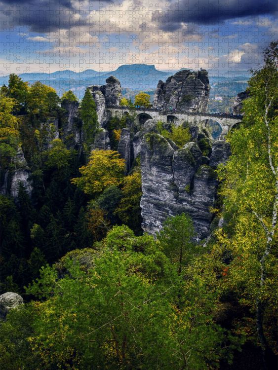 Produktbild: CALVENDO Puzzle Basteibr&uuml;cke | 2000 Teile Lege-Gr&ouml;&szlig;e 90x67cm Foto-Puzzle f&uuml;r gl&uuml;ckliche Stunden