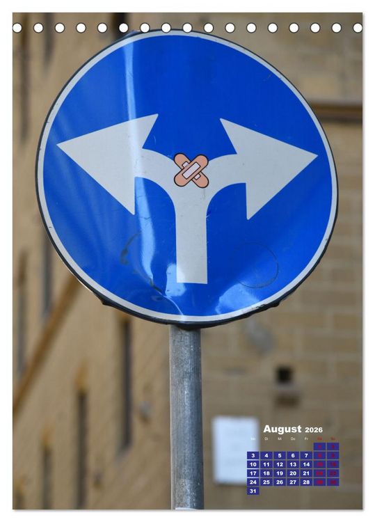 Produktbild: Clet Abraham gibt den Stra&szlig;enschildern eine ganz neue Bedeutung (Tischkalender 2026 DIN A5 hoch), CALVENDO Monatskalender