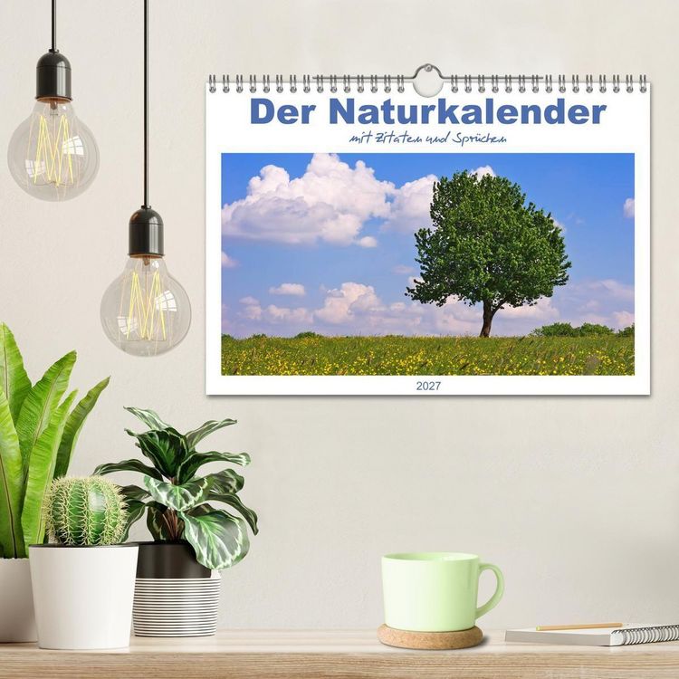 Produktbild: Der Naturkalender mit Zitaten und Spr&uuml;chen (Wandkalender 2027 DIN A4 quer), CALVENDO Monatskalender