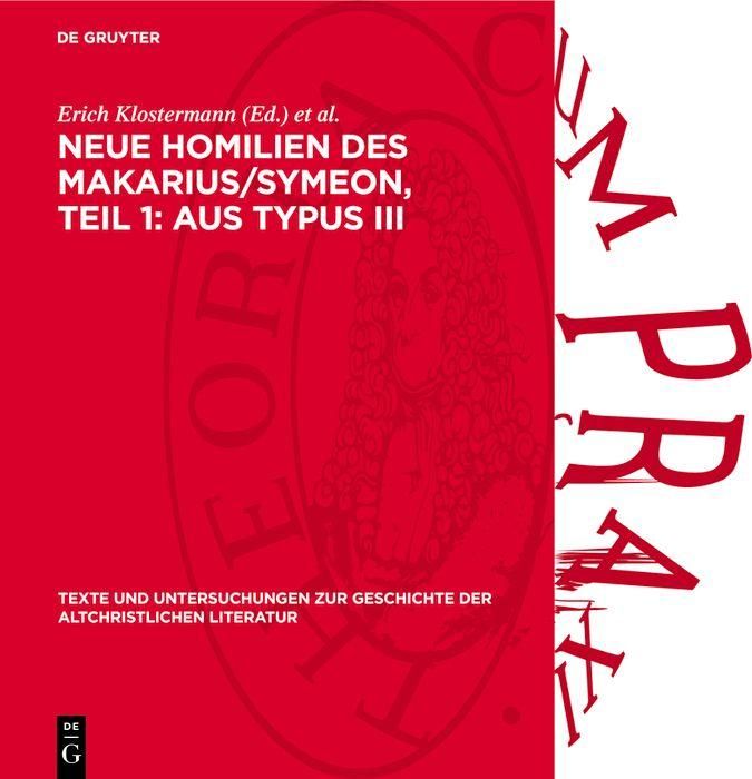 Produktbild: Neue Homilien des Makarius/Symeon, Teil 1: Aus Typus III
