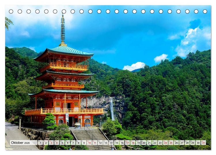 Produktbild: Exotische Bilderreise durch Japan (Tischkalender 2026 DIN A5 quer), CALVENDO Monatskalender