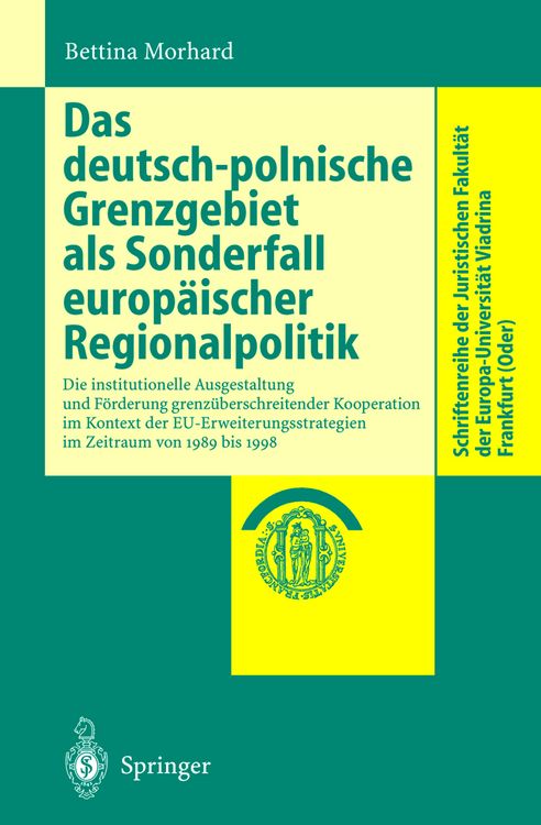 Produktbild: Das deutsch-polnische Grenzgebiet als Sonderfall europ&auml;ischer Regionalpolitik