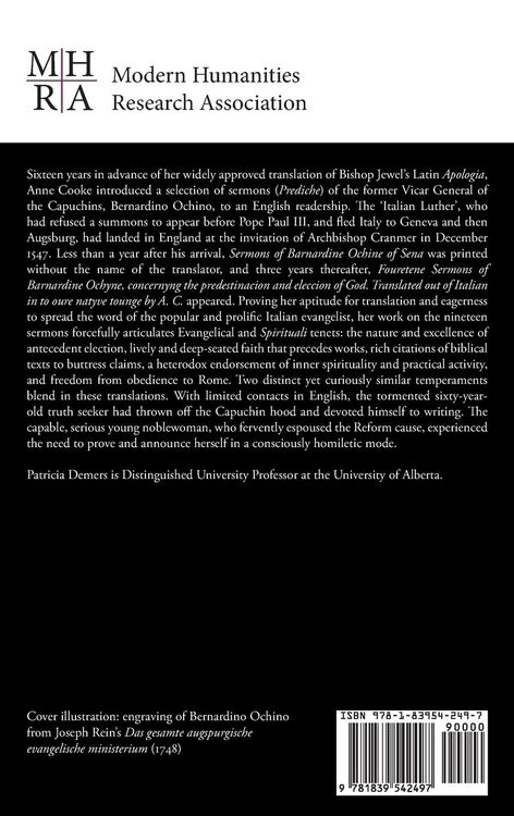 Produktbild: Anne Cooke's Englishing of Bernardino Ochino
