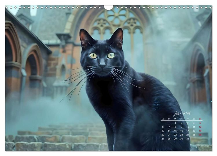 Produktbild: Schattenkuss - Tiere in den Armen der Nacht (Wandkalender 2026 DIN A3 quer), CALVENDO Monatskalender
