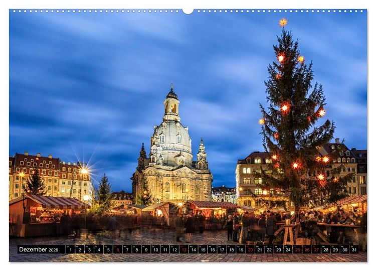 Produktbild: Dresden: Impressionen aus Stadt und Umgebung (hochwertiger Premium Wandkalender 2026 DIN A2 quer), Kunstdruck in Hochglanz