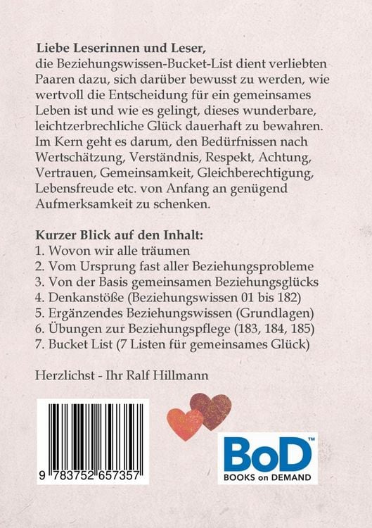 Produktbild: Beziehungswissen Bucket List f&uuml;r Verliebte zum Bewahren von Beziehungsgl&uuml;ck
