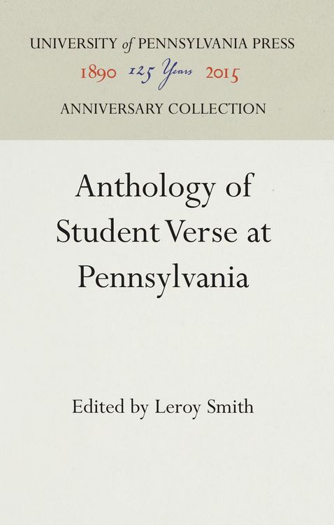 Produktbild: Anthology of Student Verse at Pennsylvania