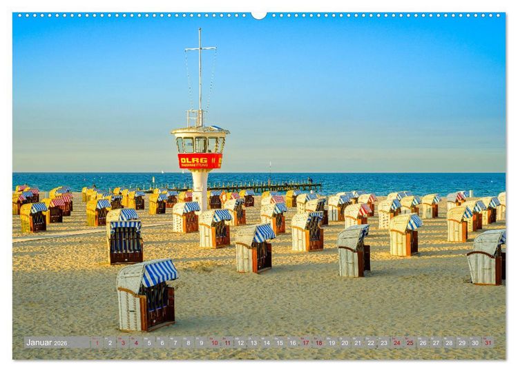 Produktbild: Ein Blick auf L&uuml;beck-Travem&uuml;nde (Wandkalender 2026 DIN A2 quer), CALVENDO Monatskalender
