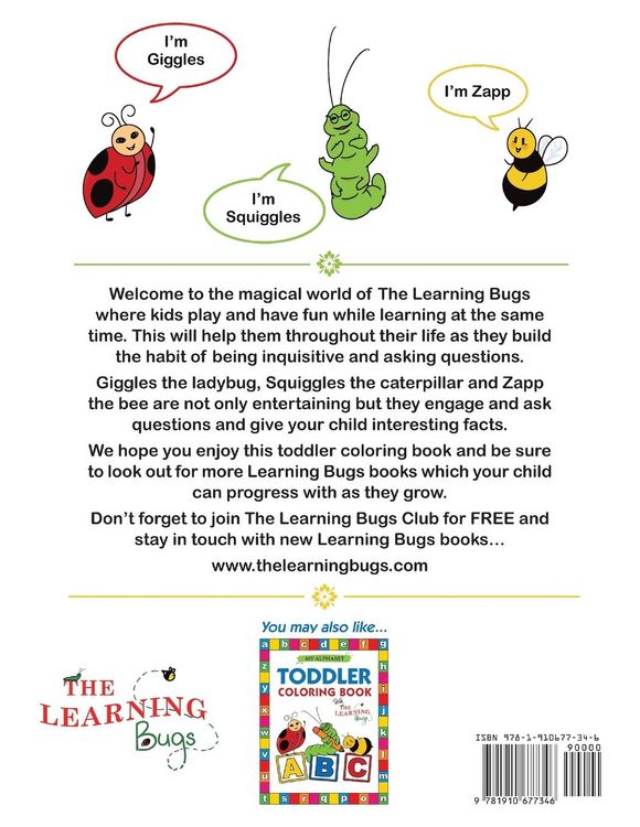 Produktbild: My Numbers, Colors and Shapes Toddler Coloring Book with The Learning Bugs