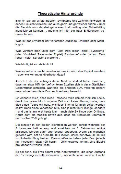 Produktbild: Alleingeborener Zwilling