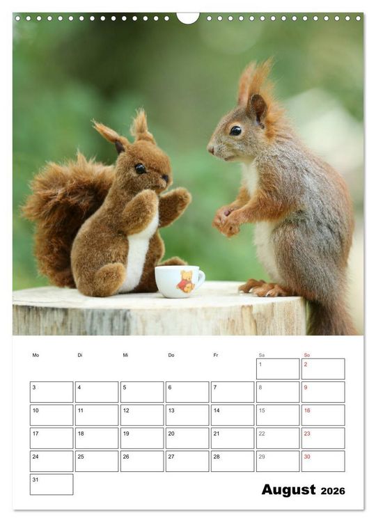 Produktbild: Die kleine Welt der Eichh&ouml;rnchen in Regensburg (Wandkalender 2026 DIN A3 hoch), CALVENDO Monatskalender