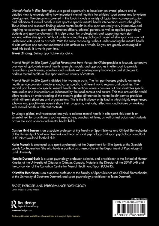 Produktbild: Mental Health in Elite Sport