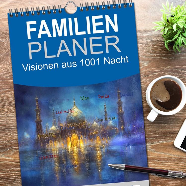 Produktbild: Familienplaner 2026 - Visionen aus 1001 Nacht mit 5 Spalten (Wandkalender, 21 x 45 cm) CALVENDO