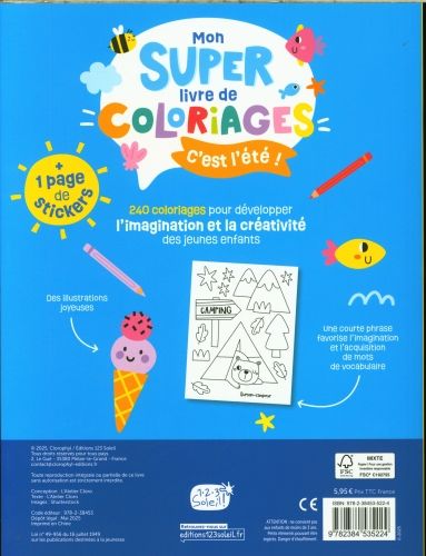 Produktbild: Mon super livre de coloriages : c'est l'&eacute;t&eacute; !