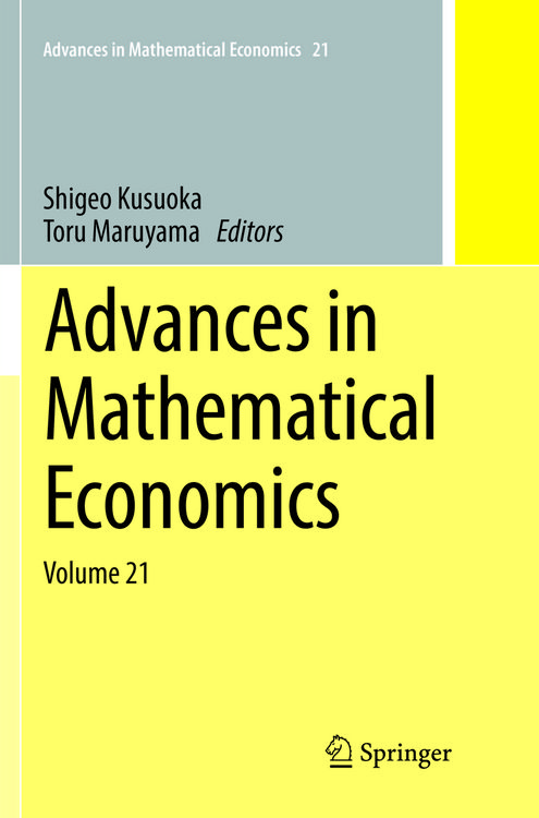 Produktbild: Advances in Mathematical Economics