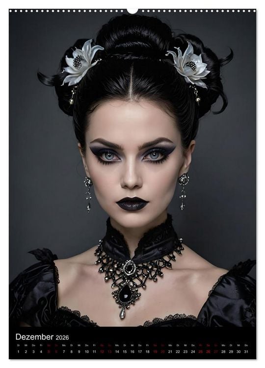 Produktbild: Gothic beauties - Sch&ouml;nheiten der Nacht (hochwertiger Premium Wandkalender 2026 DIN A2 hoch), Kunstdruck in Hochglanz