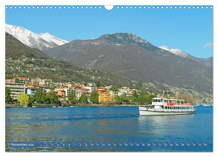 Produktbild: Wunderbares Tessin: Mediterranes Klima und italienisches Flair (Wandkalender 2026 DIN A3 quer), CALVENDO Monatskalender
