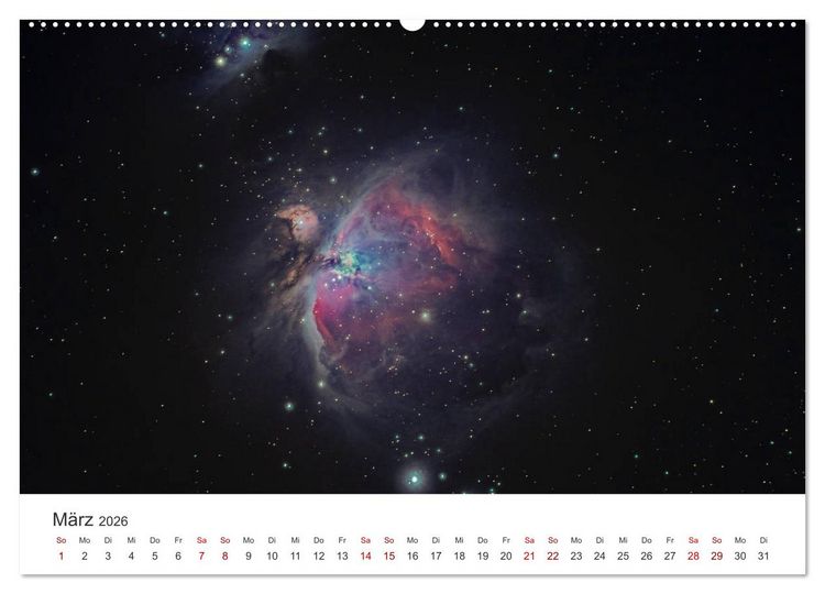 Produktbild: Nachthimmel - Unfassbare Fotografien der Sterne. (hochwertiger Premium Wandkalender 2026 DIN A2 quer), Kunstdruck in Hochglanz