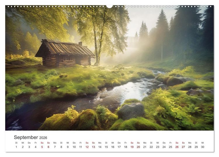 Produktbild: Zuhause in der Wildnis (Wandkalender 2026 DIN A2 quer), CALVENDO Monatskalender