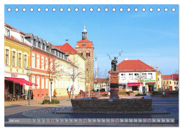 Produktbild: Brandenburg - Luckenwalde - Ein Stadtspaziergang (Tischkalender 2026 DIN A5 quer), CALVENDO Monatskalender