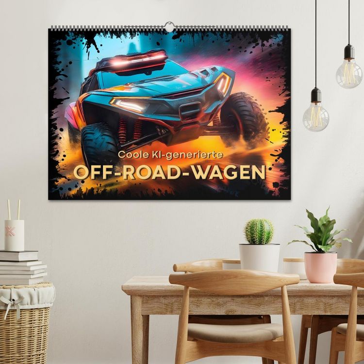 Produktbild: Coole KI-generierte OFF-ROAD-WAGEN (Wandkalender 2026 DIN A2 quer), CALVENDO Monatskalender