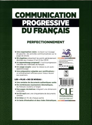 Produktbild: Communication progressive du francais - Niveau perfectionnement (C1/C2) - Corriges