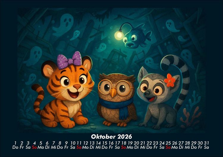 Produktbild: Tina, Ollie & Lulu - Unterwasserwelten 2026 Fotokalender DIN A5