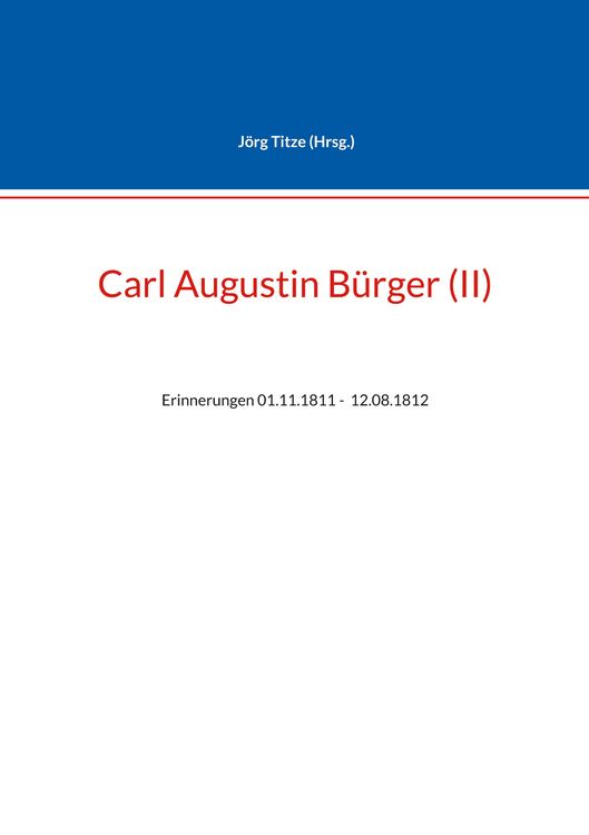 Produktbild: Carl Augustin B&uuml;rger (II)