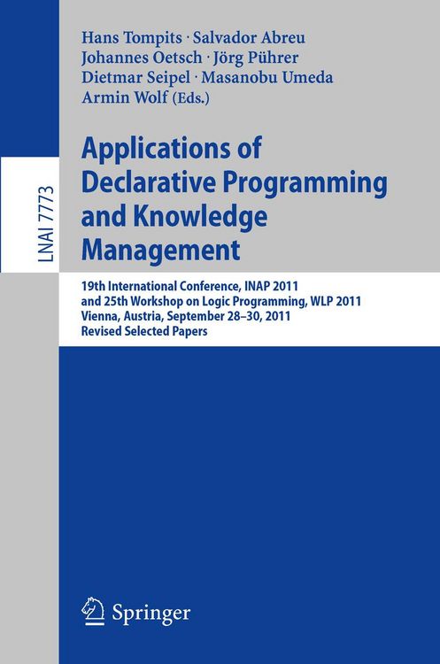Produktbild: Applications of Declarative Programming and Knowledge Management