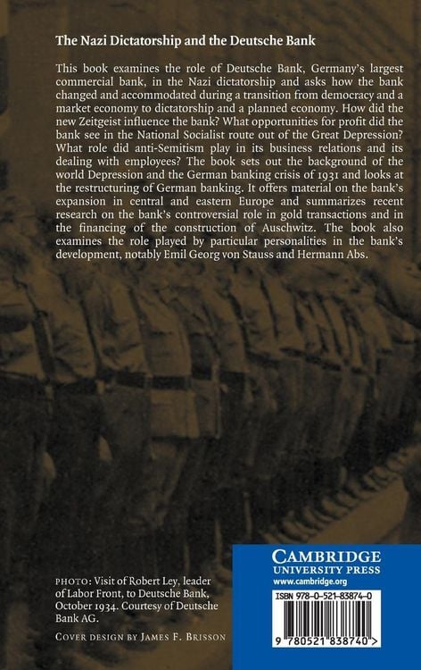 Produktbild: The Nazi Dictatorship and the Deutsche Bank