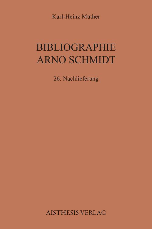 Produktbild: Bibliographie Arno Schmidt