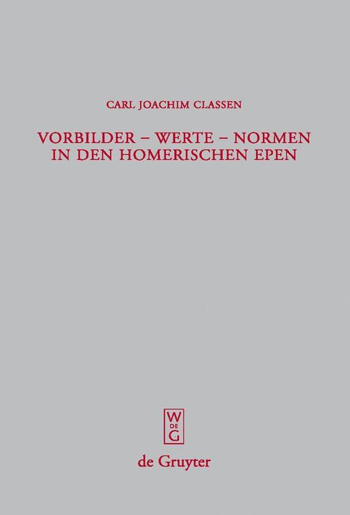 Produktbild: Vorbilder - Werte - Normen in den homerischen Epen