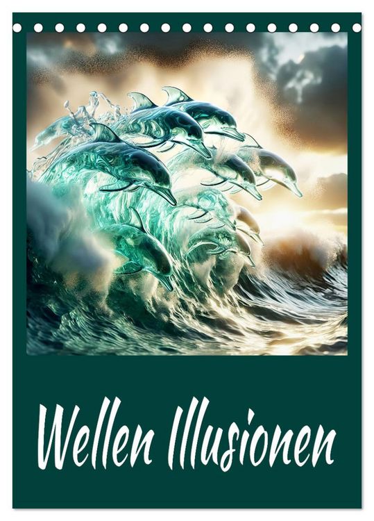 Produktbild: Wellen Illusionen (Tischkalender 2026 DIN A5 hoch), CALVENDO Monatskalender