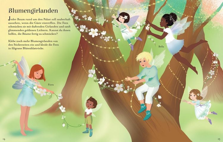 Produktbild: Mein glitzerndes Anziehpuppen-Mitmachbuch: Magischer Feenball