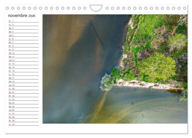 Produktbild: Les couleurs de l'Allier - Un affluent la Loire (Calendrier mural 2026 DIN A4 vertical), CALVENDO calendrier mensuel