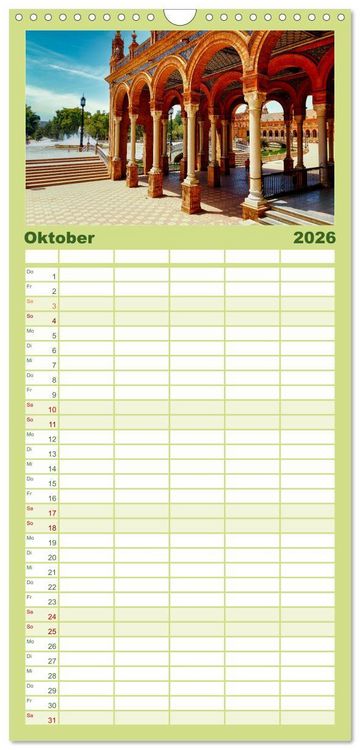 Produktbild: Familienplaner 2026 - Sevilla, eine der sch&ouml;nsten St&auml;dte der Welt mit 5 Spalten (Wandkalender, 21 x 45 cm) CALVENDO