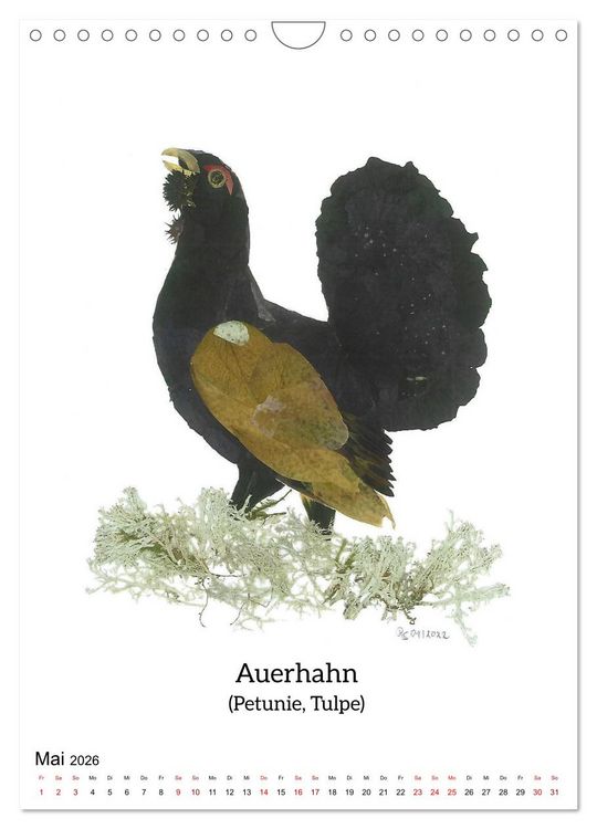Produktbild: Nat&uuml;rlich Natur - Gepresste Bl&uuml;ten erwachen zum Leben (Wandkalender 2026 DIN A4 hoch), CALVENDO Monatskalender